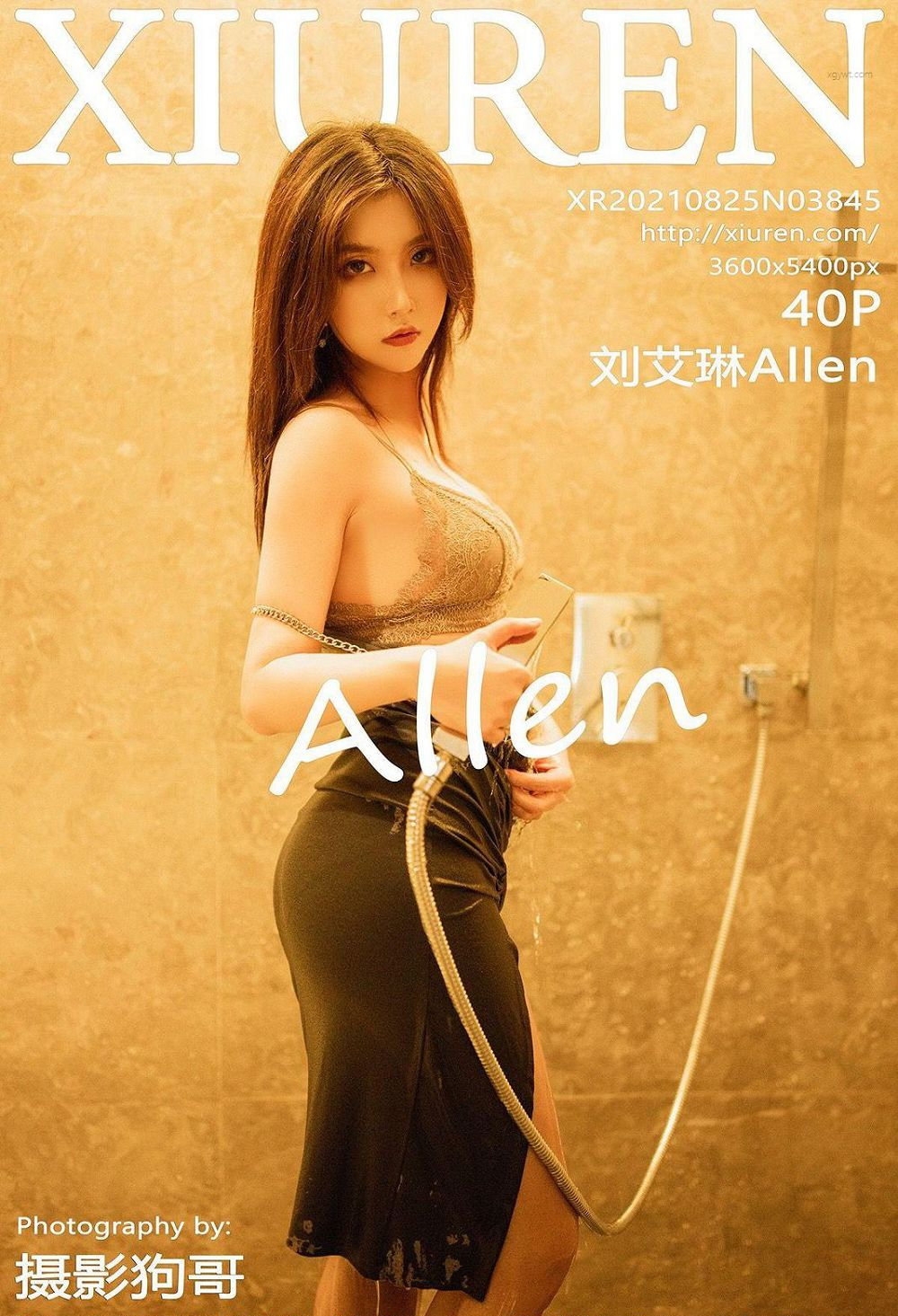 [XIURENӰ] ʪ VOL.3845 ģ ԡ ůɫ ѵȹ ¶ƿ Allen  ԻȻͼ P.3